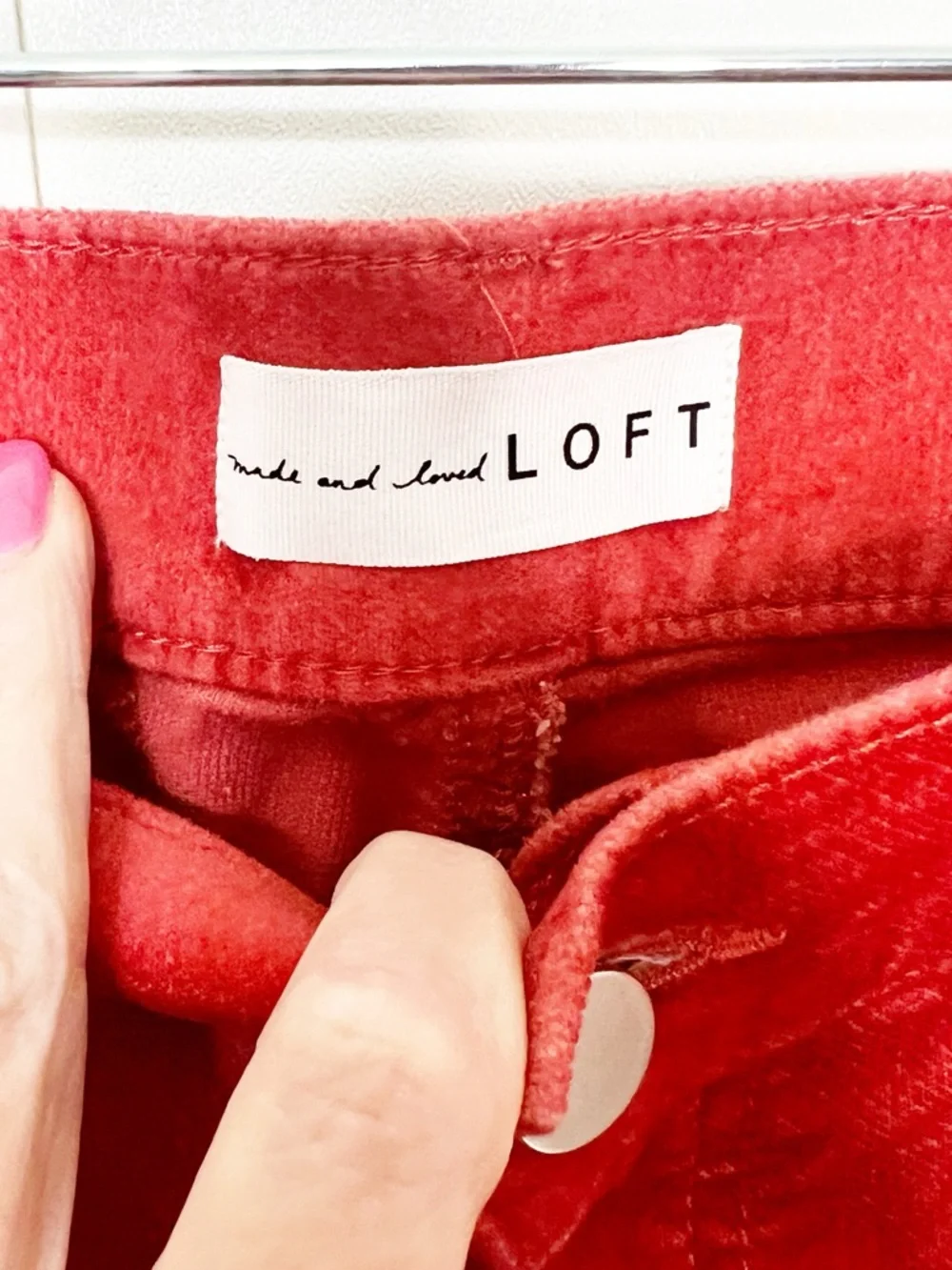 Loft Velvet High Waist Wide Leg Pants - Picture 5 of 7